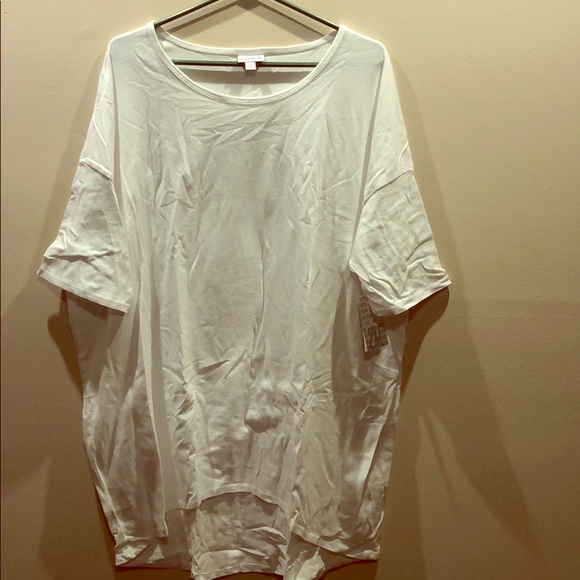 LuLaRoe Tops - NWT solid white 2XL Irma tunic